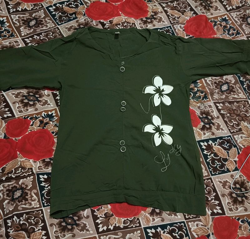 Girls Green Top