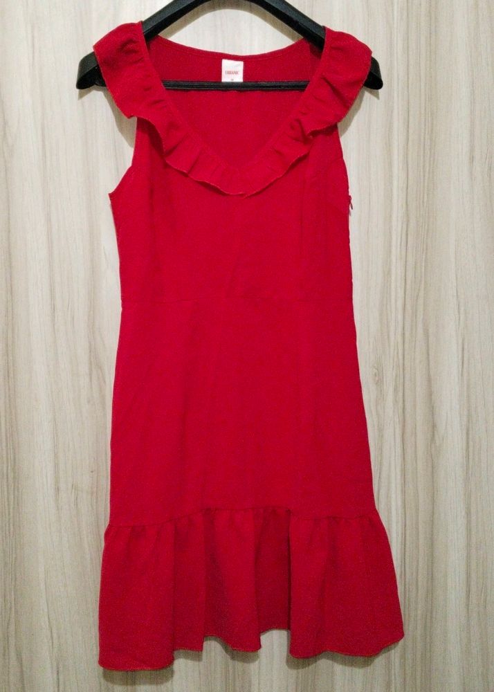 Urbanic Ruffle A-Line Red Dress (Women's)