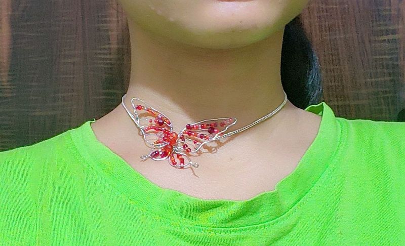 Handmade Wired Butterfly Y2K Choker