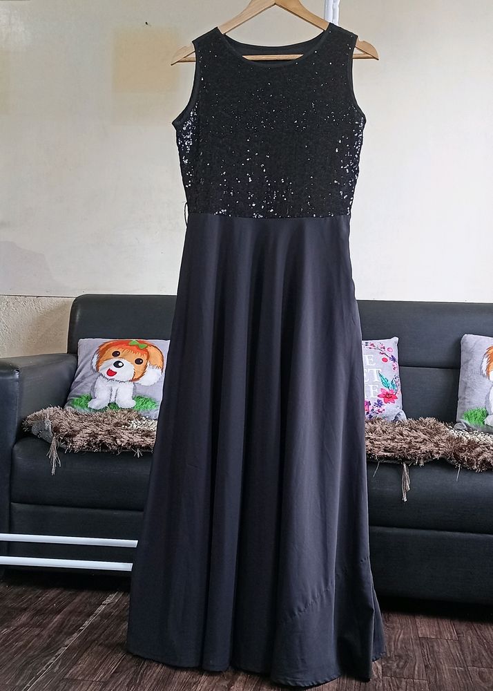 Black Sequined Gown