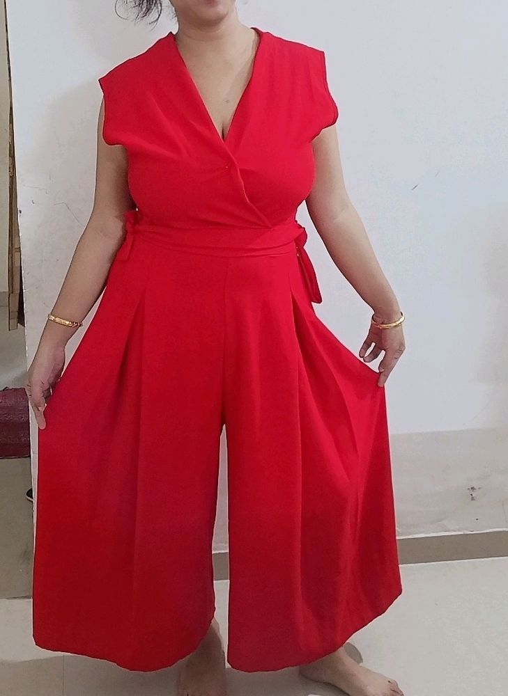 Korean Red Jumpsuit