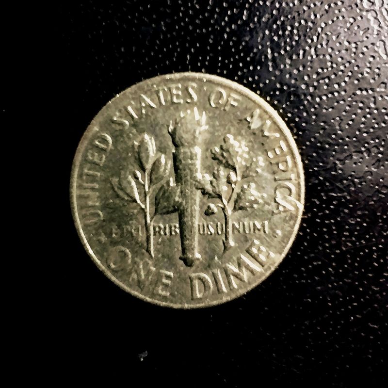 Inverted Mint Error USA One Dime Coin 1966