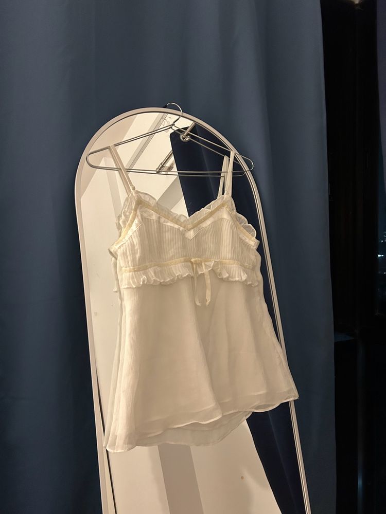 White Coquette Top/Camisole