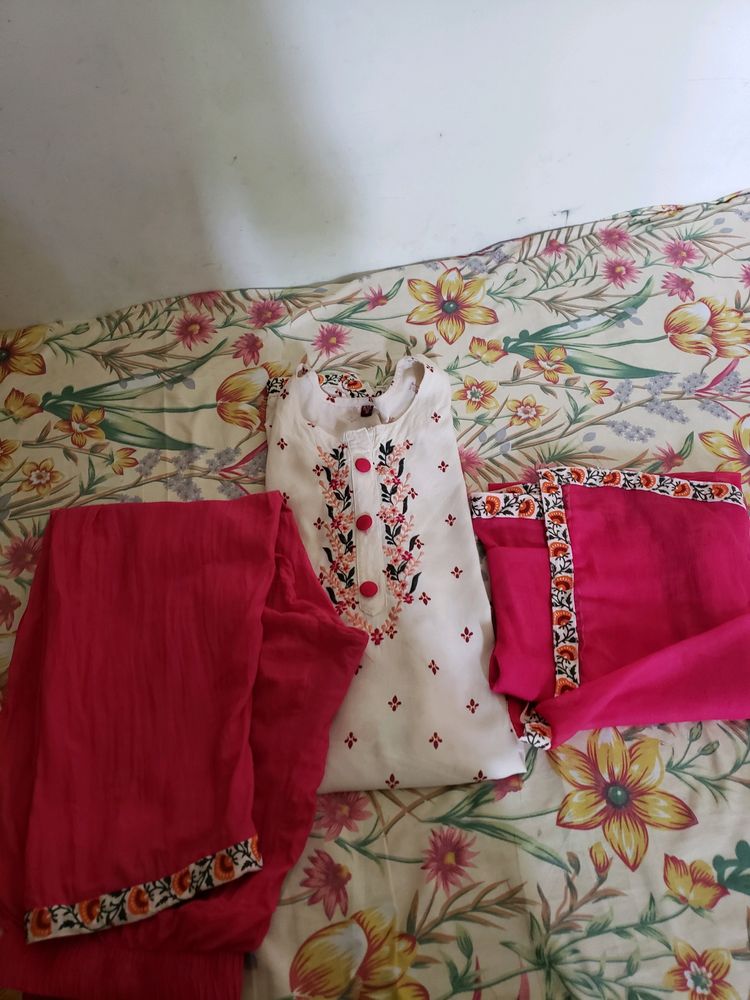 Plazzo Set With 2 Mtr Shiffon Dupatta