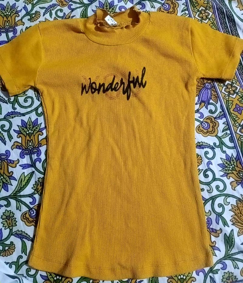 Mustard Yellow Slim Fit T-shirt