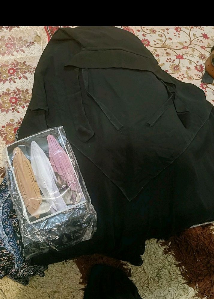 IMPORTED THREE LAYERS KHIMAR WITH NAQAB