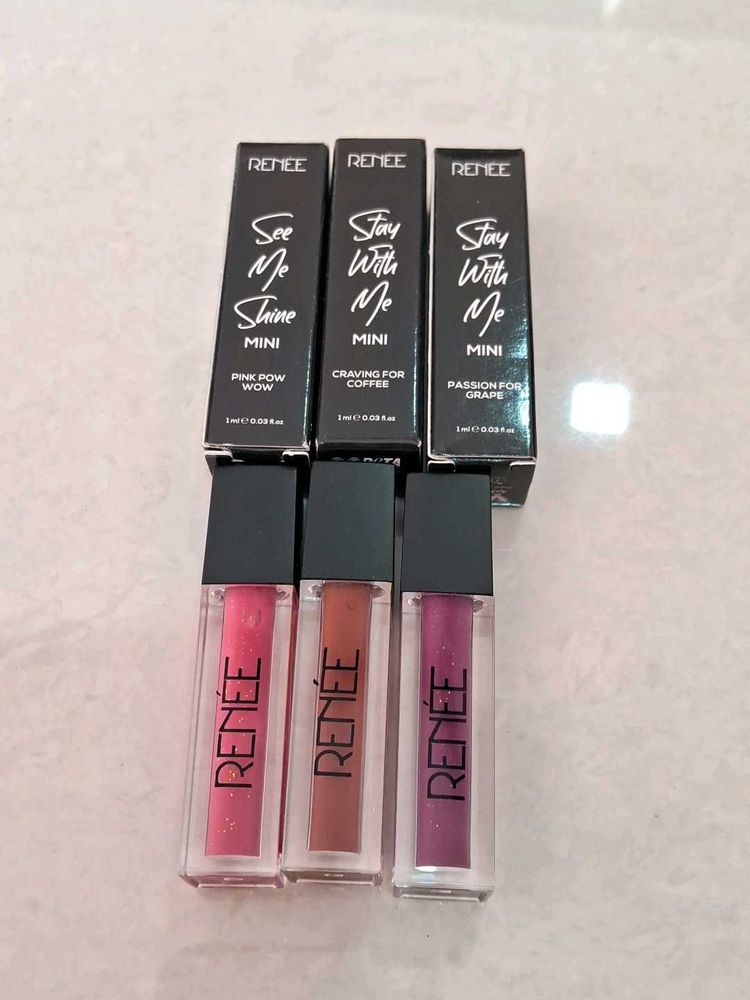 Renne Lipgloss Combo Of 3 (A)