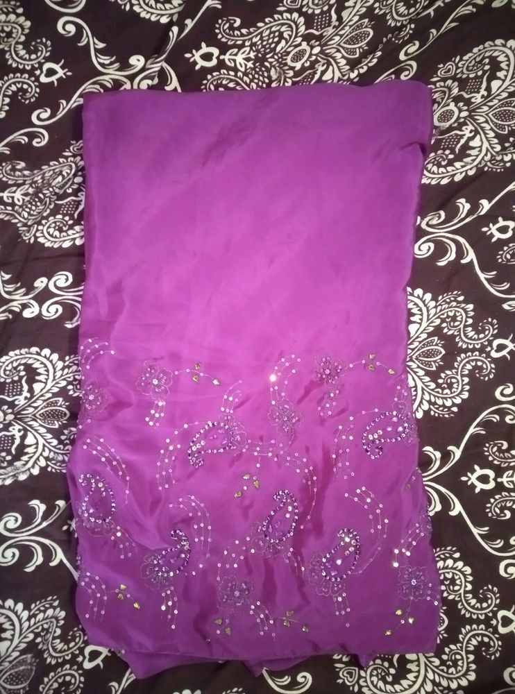 Pink Colour Handmade Saree