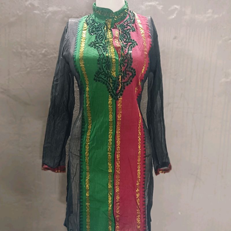 Short  Lakhnavi Kurta