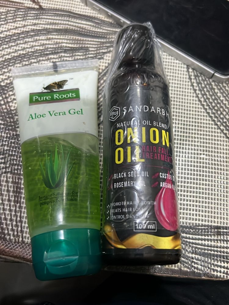 Aloe Vera Gel And Hair Oil