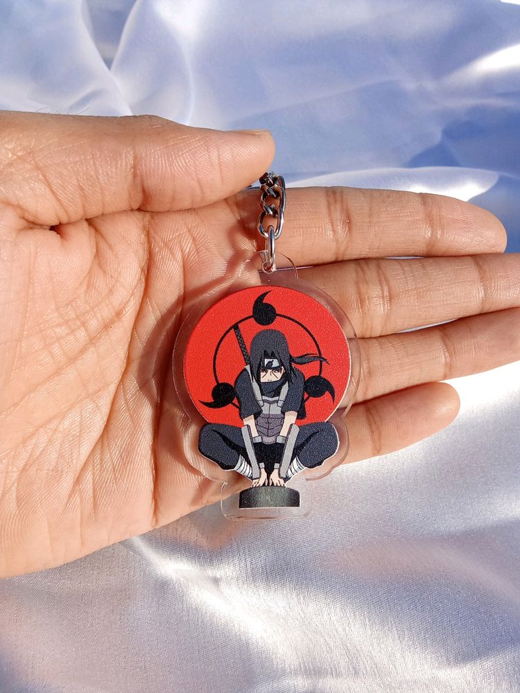 Anime Itachi Keychain Double Side View