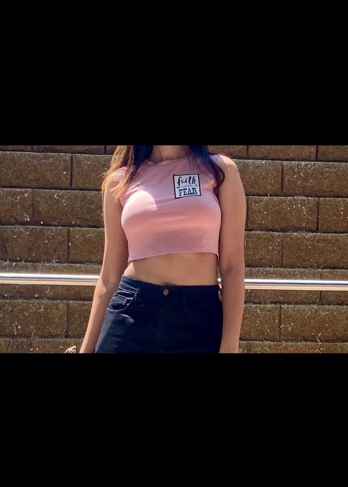 Pink Crop Tee  🩷