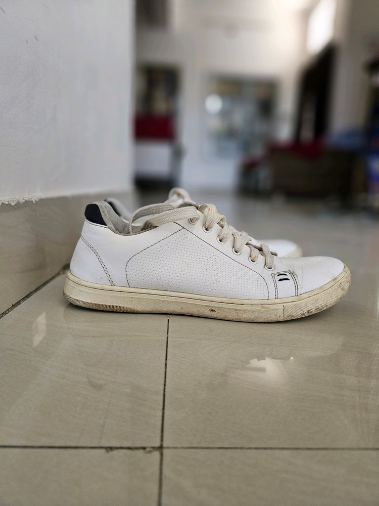 Locomotive White Shoes For Man