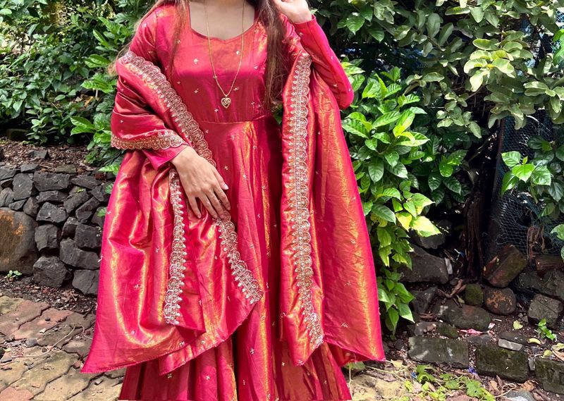 banarasi tissue silk anarkali❤️🫶