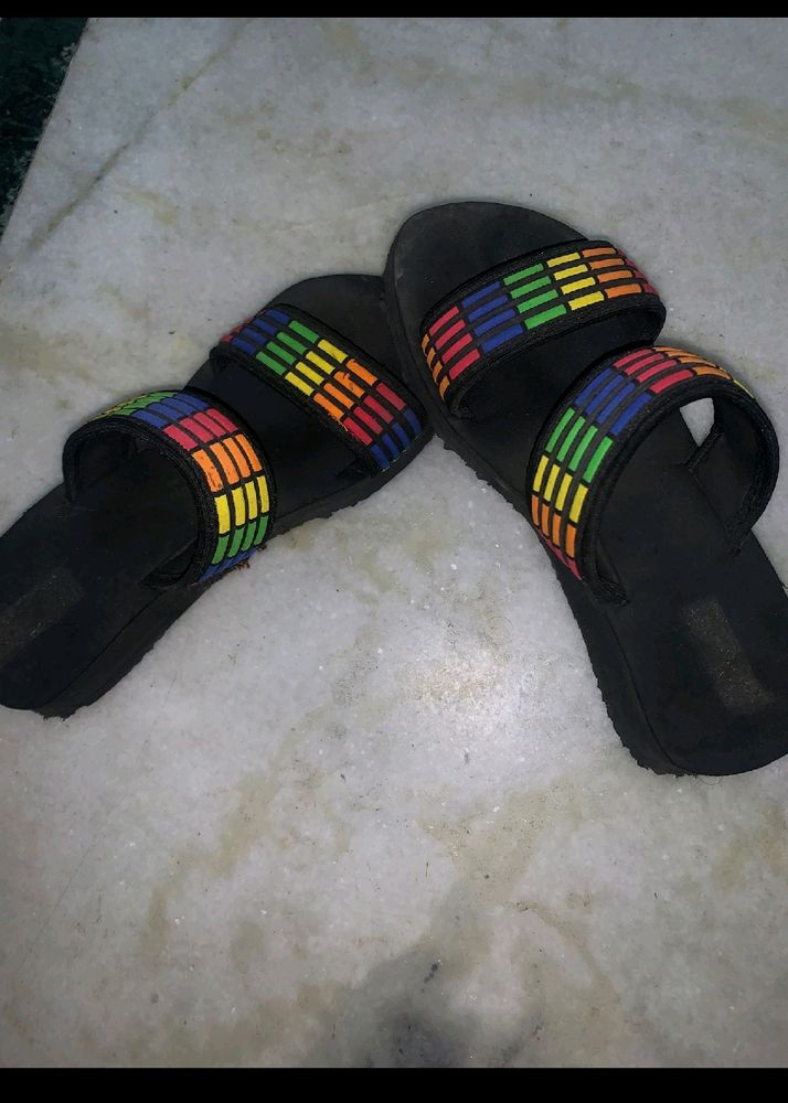 Multicolored Puffed Sandal