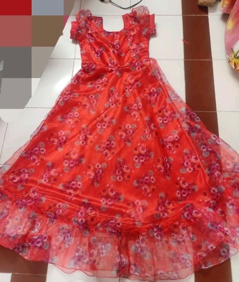 Red Floral Frock