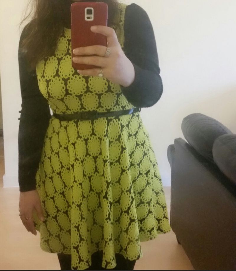 Bright Flouroscent Green Dress Mini