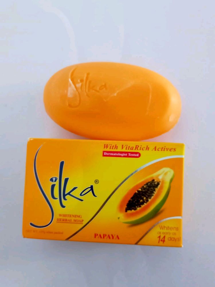 Silka Whitening Herbal Papaya Soap 135gm