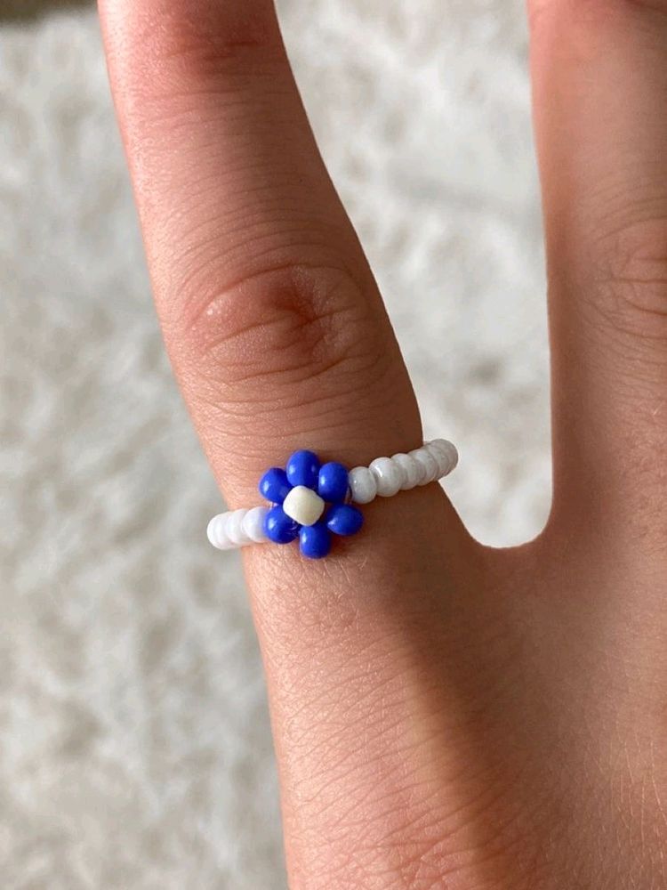 Ocean Floral Beaded Ring