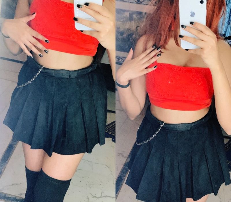 Velvet Korean Skirt Dress🖤❤️