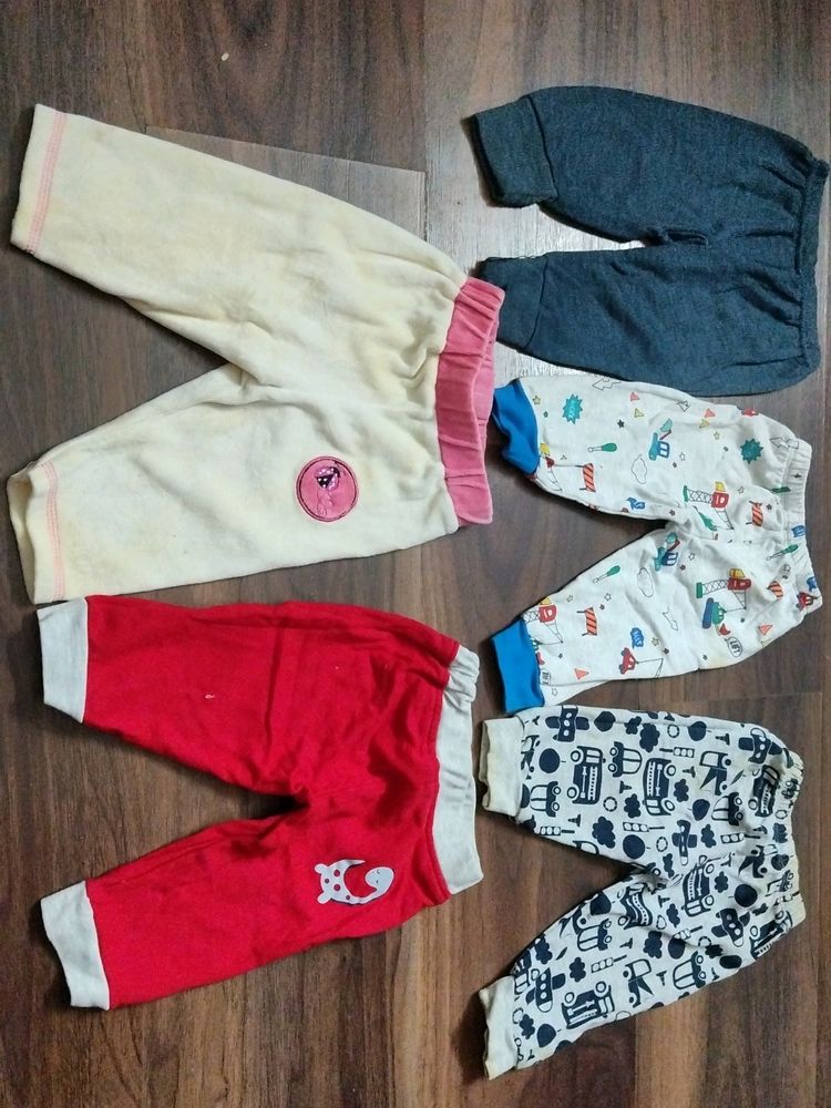 Pack Of 5 Thermal Pyjamas For 0-3 Month Babies