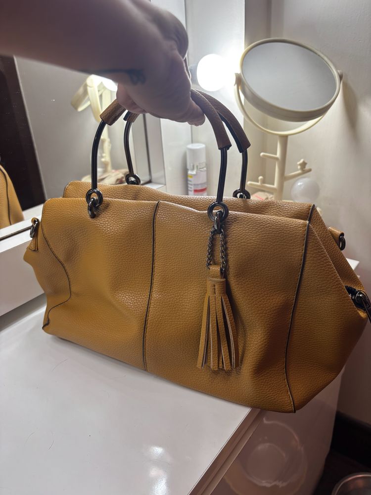 Mustard Spacious Handbag