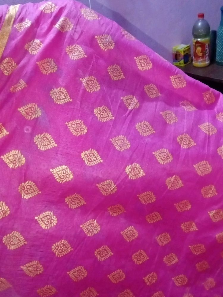 Women Printed Pink Dupatta