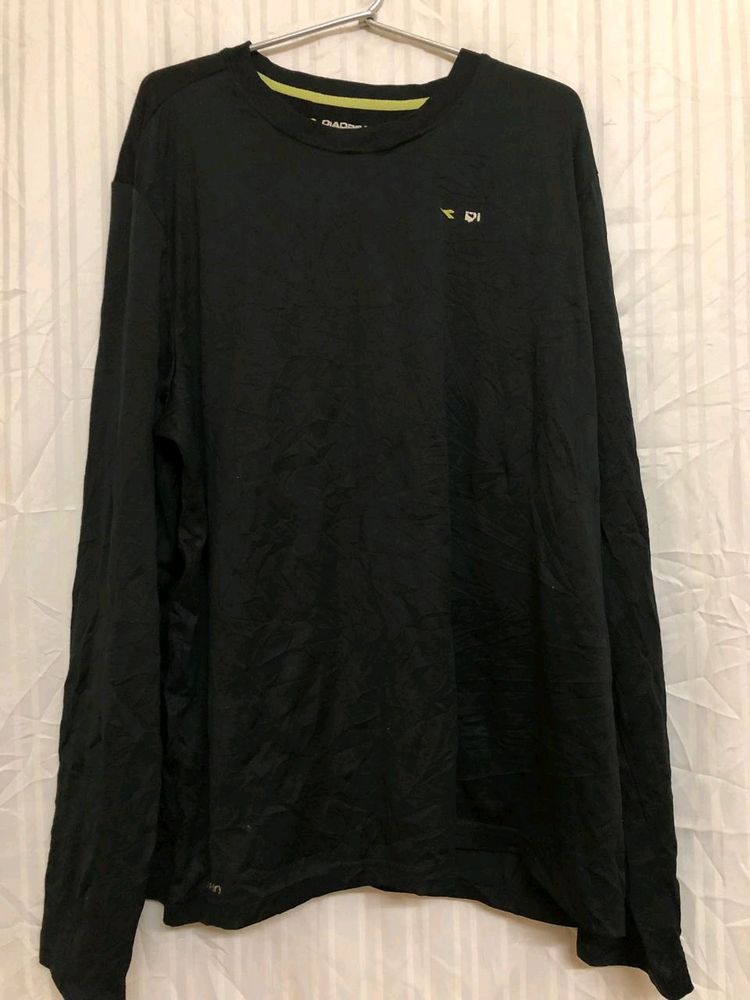 Diadora Black Long Sleeve T Shirt