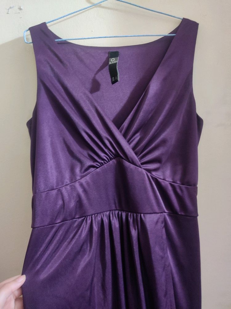 Satin Purple Dress