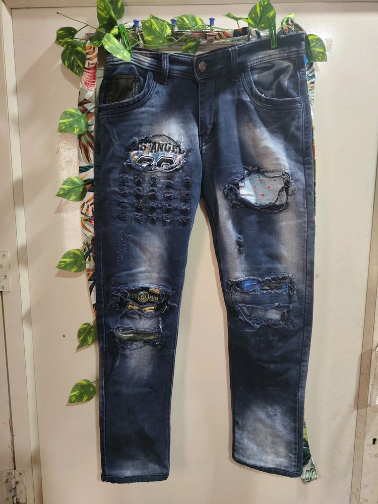 Burnout Jeans For Men