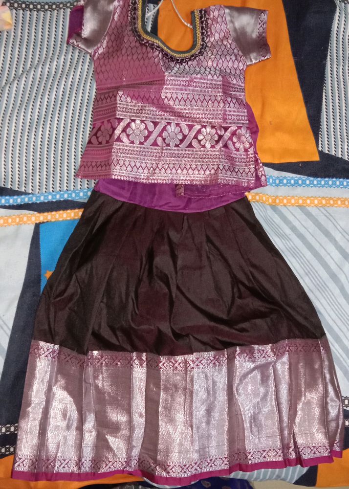 Traditional Silk Paavadi Set