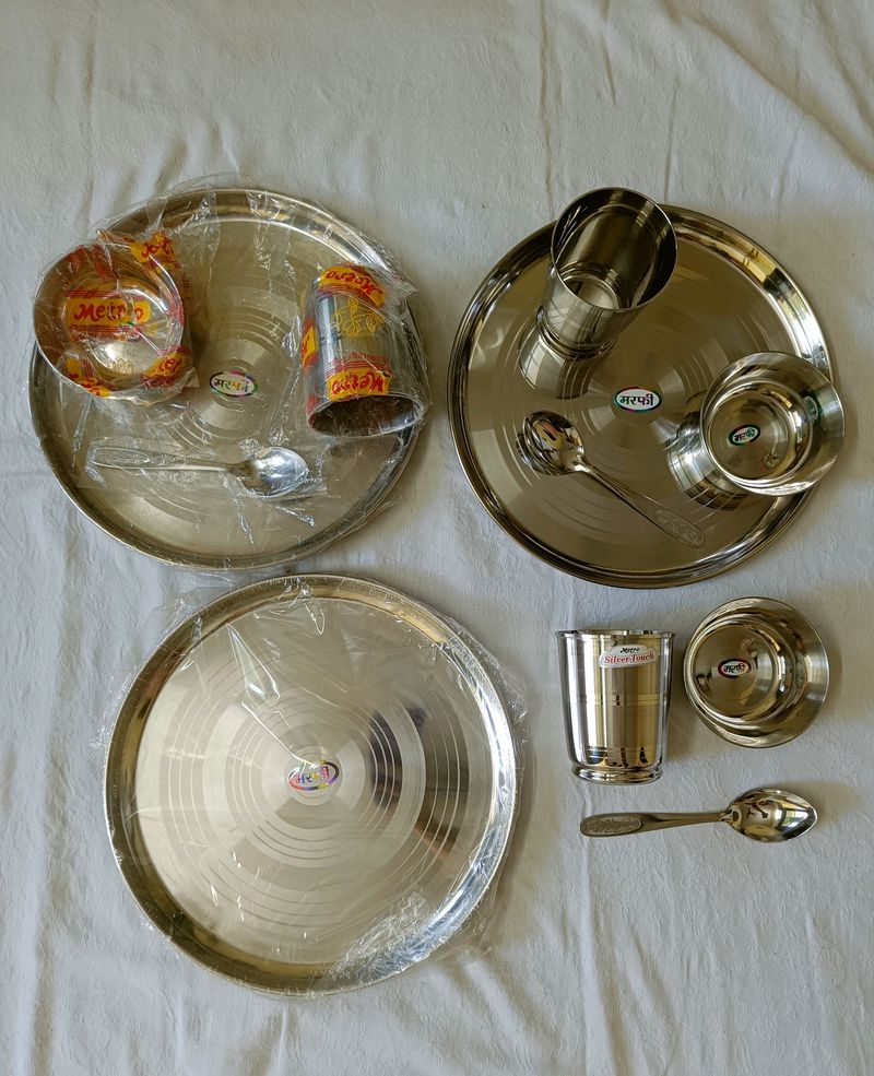 New Stainless steel dinner set