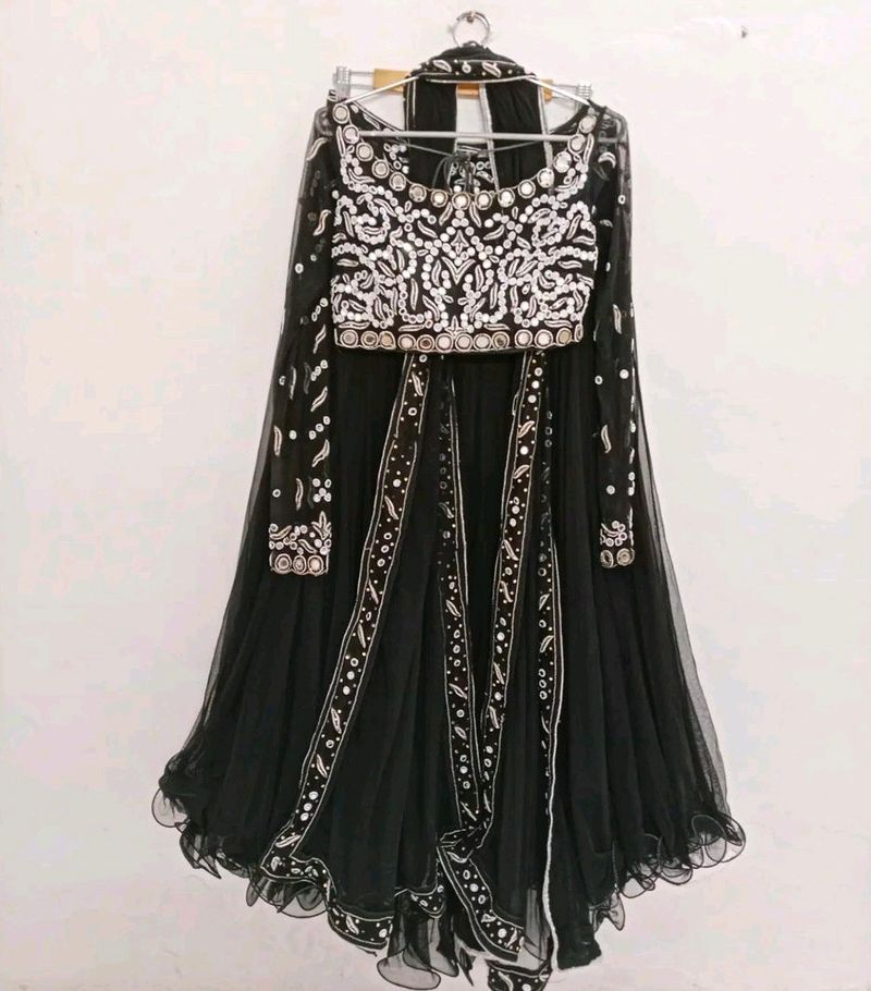 Black Mirror Work Lehenga Choli