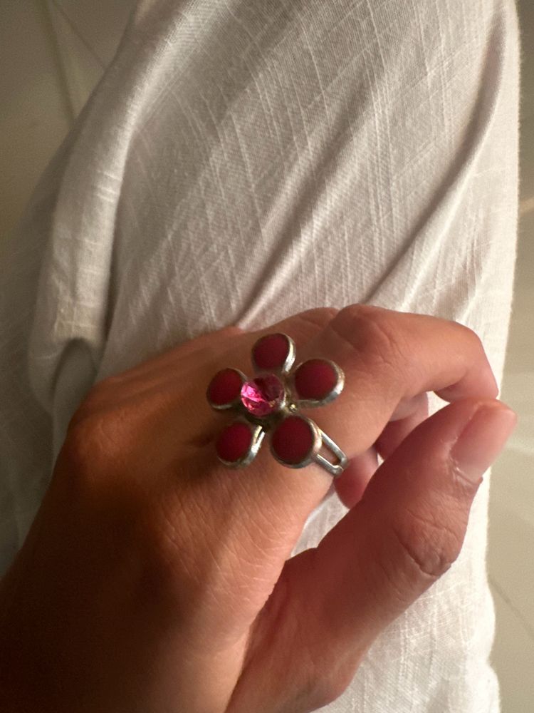 Pink Star Shaped Ring