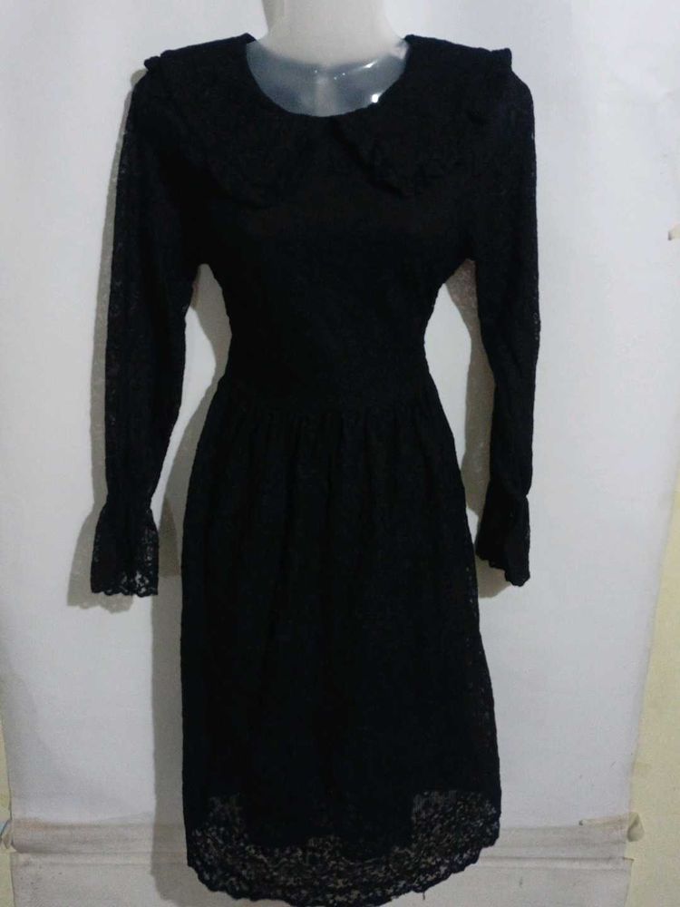 CUTE BLCK NET FROCK