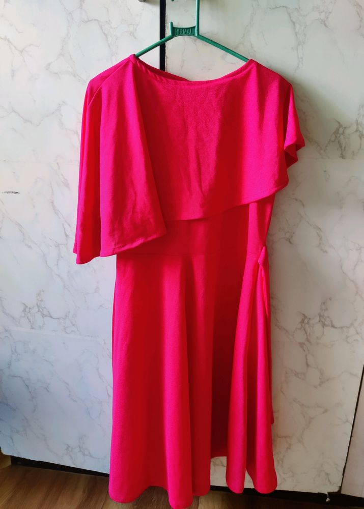 Pinkish Coral One Piece Dress For Girls