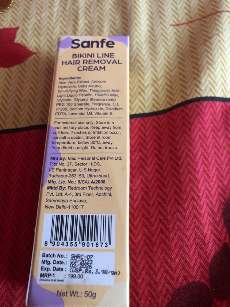 Sanfe Hair Removal Cream  Used Only Twice