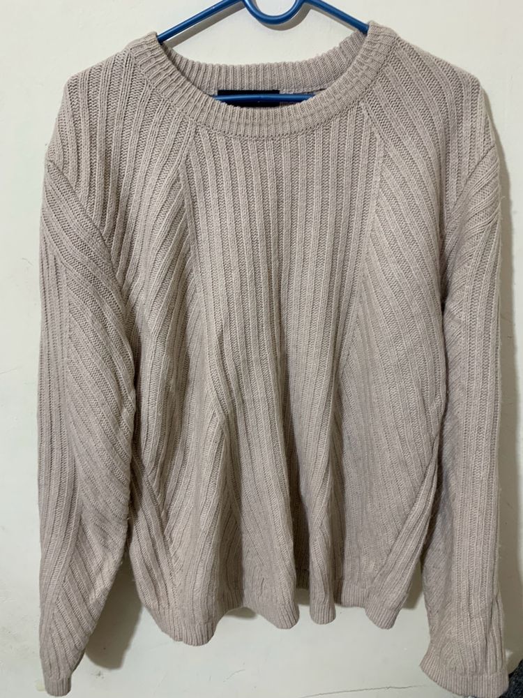 Beige Knitted Sweater