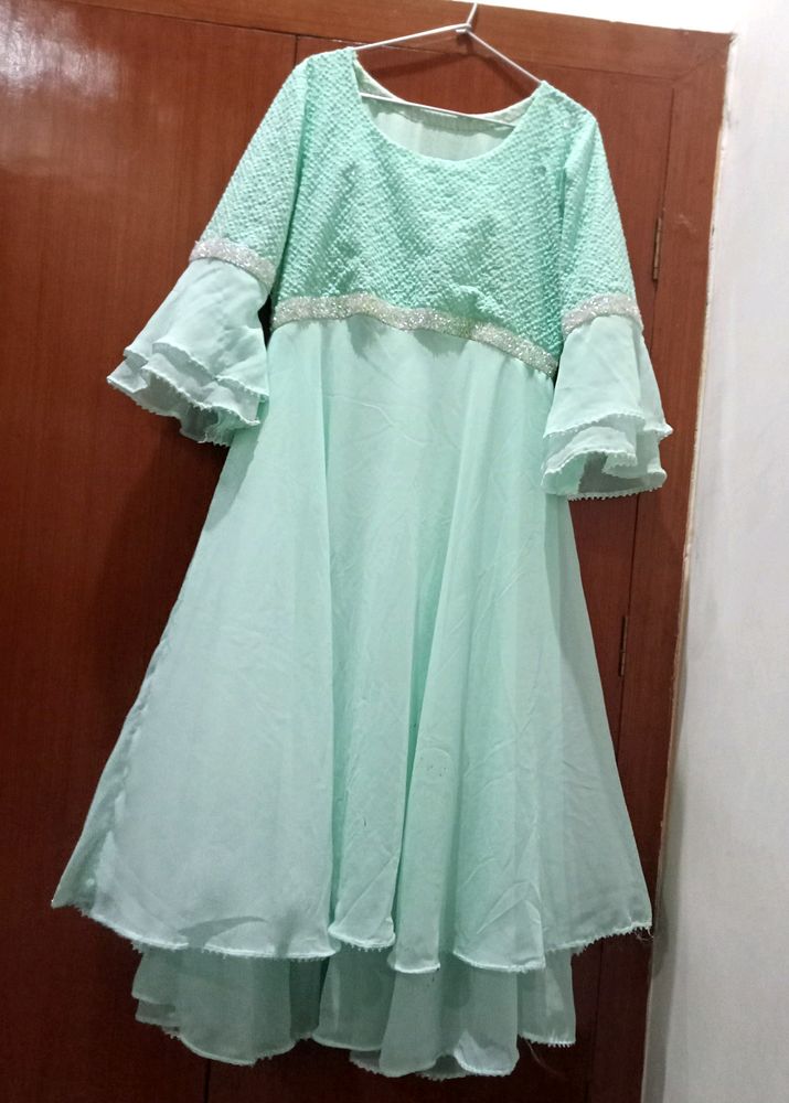 Umbrella Frock With Bottom Dupatta