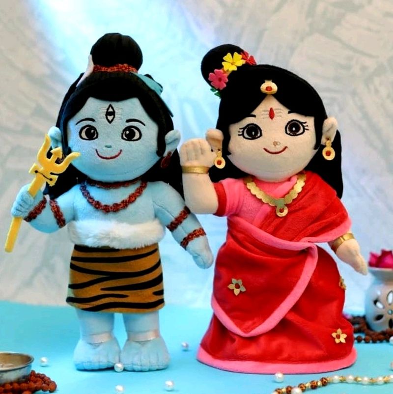 Lord Shiva & Parvati Soft Cute Plush Toy