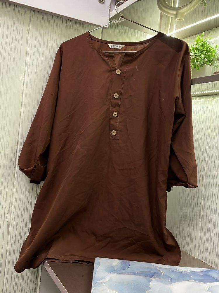 Brown Short Kurti/ Tunic