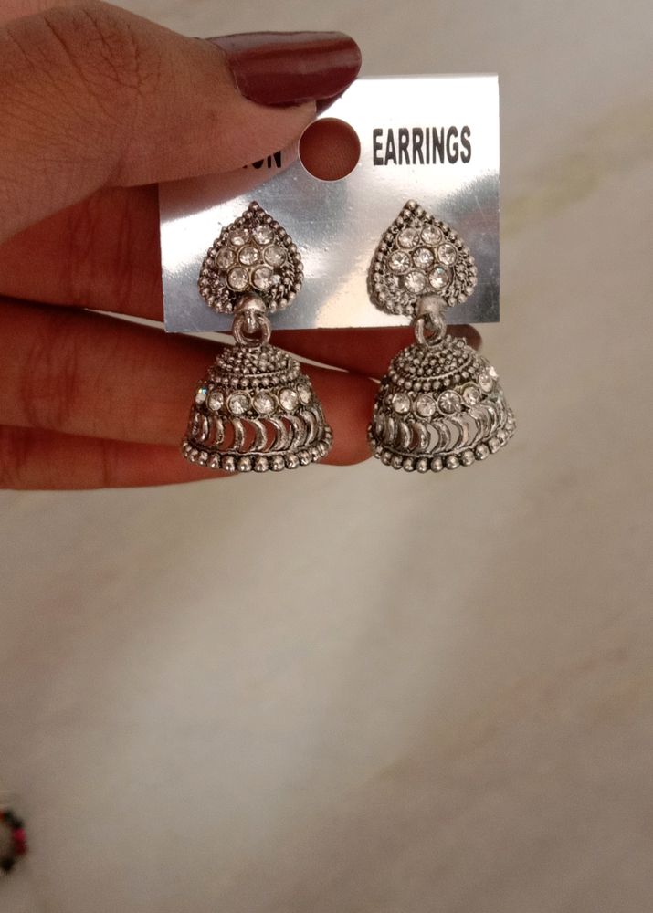 Oxidised Jhumka