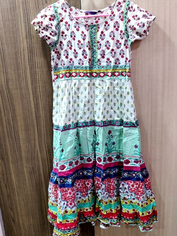 Multi Print Anarkali Kurti