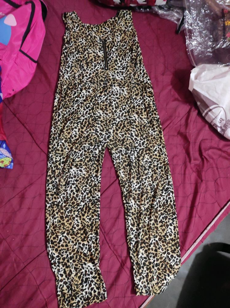 Leopard print jumpsuit