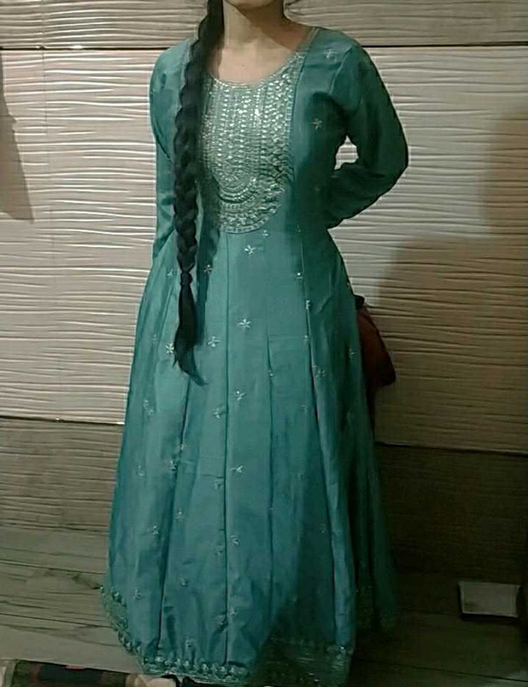 Cyan Anarkali