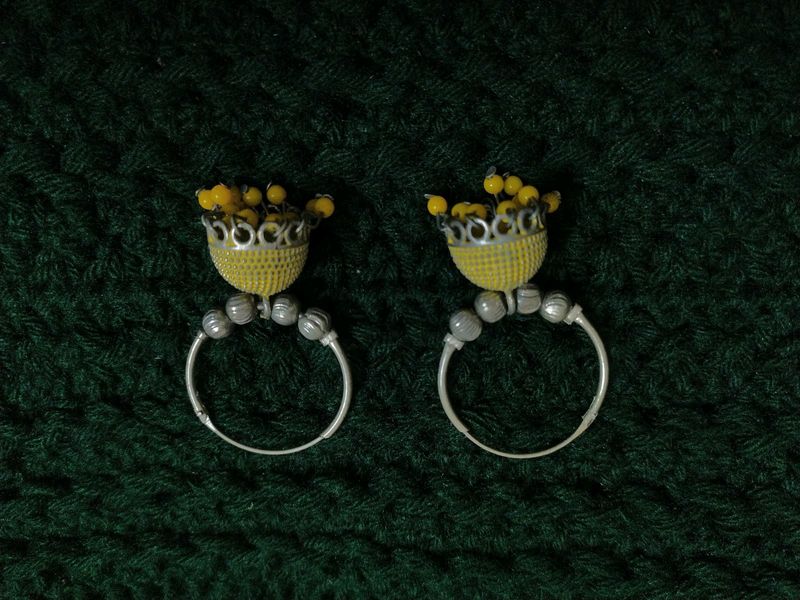 Yellow jumka Earrings Combo