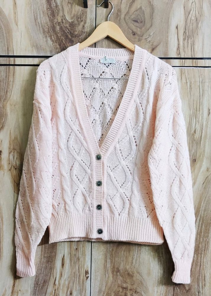 Peach Colour Designer Cardigan Size-40