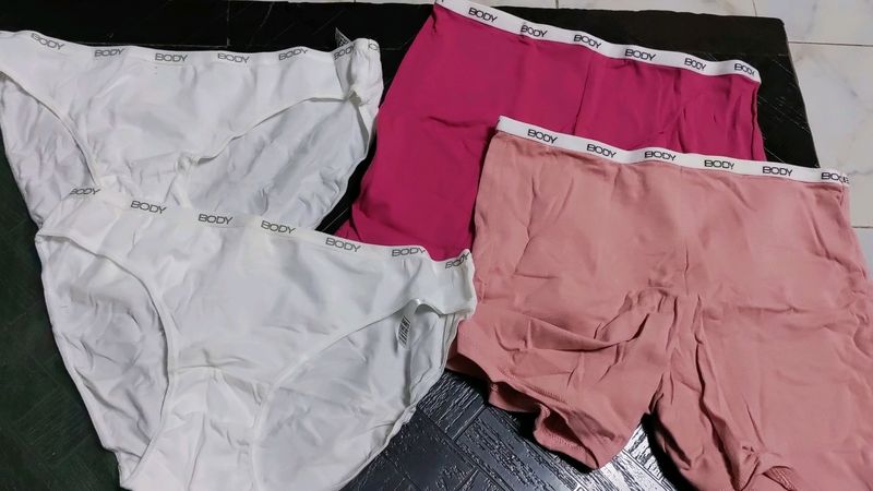 Ladies Boy Shorts With Bikini Panties M&S