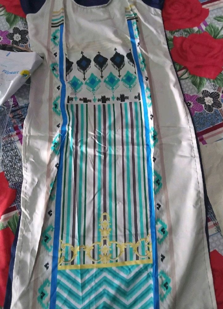 Beautiful Gray & Blue Kurti