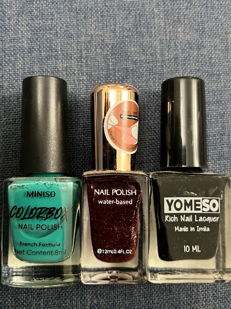 Miniso Nail polish - Set Of 3